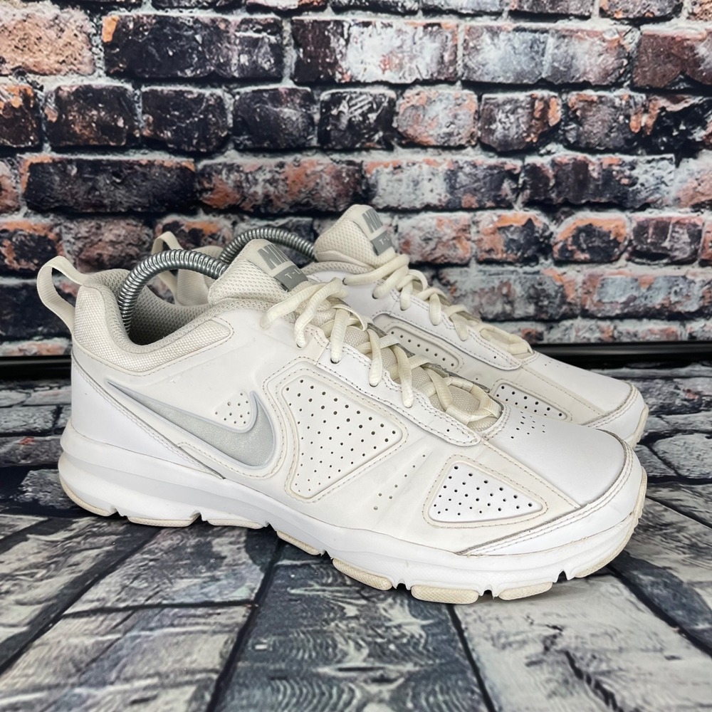 Nike T-Lite XI Mens Size 8.5 White Silver Training Shoes 610232-101